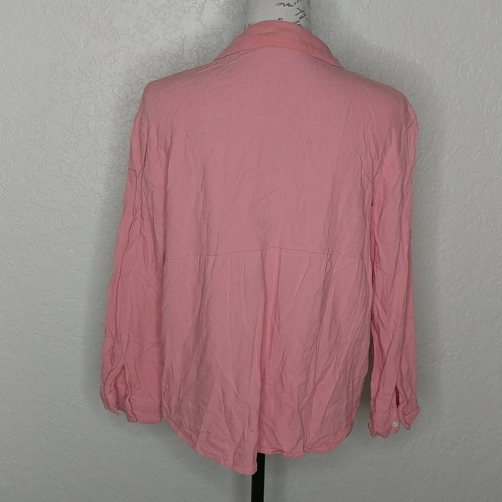 Button Front Shirt Pink Size M